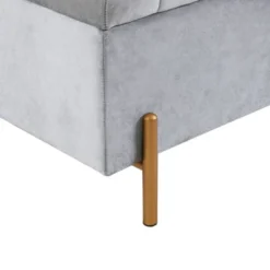Charmaine Upholstered Storage Bench With Gold Metal Legs Gray - Madison Park -Baxton Furniture Store GUEST da555008 6afa 4a48 af1d 0c3d068cf451