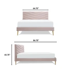 Sidney Upholstered Platform Bed - Adore Decor 19 Sidney Upholstered Platform Bed - Adore Decor -Baxton Furniture Store GUEST da687226 4bff 4b3b b2dc 5f16e943d1c0