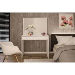 Virginia Vanity With Mirror White - Polifurniture 14 Virginia Vanity With Mirror White - Polifurniture -Baxton Furniture Store GUEST da8a3380 fbc3 48a8 b91b bf928e92a7ad