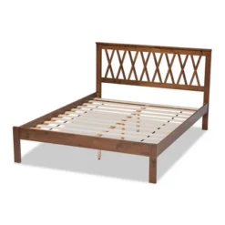 Queen Malene Wood Platform Bed Walnut - Baxton Studio 11 Queen Malene Wood Platform Bed Walnut - Baxton Studio -Baxton Furniture Store GUEST dbc8fcd5 1ddb 4623 9b49 6b52b394d106