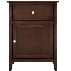 Passion Furniture Lzzy 1-Drawer Nightstand (25 In. H X 15 In. W X 19 In. D) -Baxton Furniture Store GUEST dc375a0e dfa2 40a1 a763 142ef5b9e699