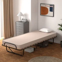 Costway Portable Folding Bed With Mattress Rollaway Cot Made In Italy NavyBeige 22 Costway Portable Folding Bed With Mattress Rollaway Cot Made In Italy NavyBeige -Baxton Furniture Store GUEST dc5f6706 cb6b 4ec0 a8d0 fe39413b8b13