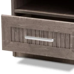 Gallia Modern And Contemporary Oak Finished 1 Drawer Nightstand Brown - Baxton Studio -Baxton Furniture Store GUEST dce9e8d1 d207 462b bc04 522b91b4610d