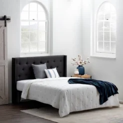 Bella Low Profile Wingback Headboard - Brookside Home 12 Bella Low Profile Wingback Headboard - Brookside Home -Baxton Furniture Store GUEST ddfeb2ab 1449 47e4 a033 83b253c586cf