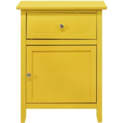 Passion Furniture Lzzy 1-Drawer Nightstand (25 In. H X 15 In. W X 19 In. D) -Baxton Furniture Store GUEST e06ec150 bccc 4e42 b2d3 5984ac352c00