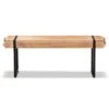 Henson Wood And Black Finished Metal Bench Brown - Baxton Studio -Baxton Furniture Store GUEST e0f1bae9 a7da 47a7 907e 0b57c8cb1571
