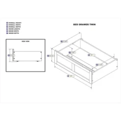 Twin Foot Drawer White - AFI -Baxton Furniture Store GUEST e13a9c65 444c 4bd2 beb9 8f4257d4a45f 3