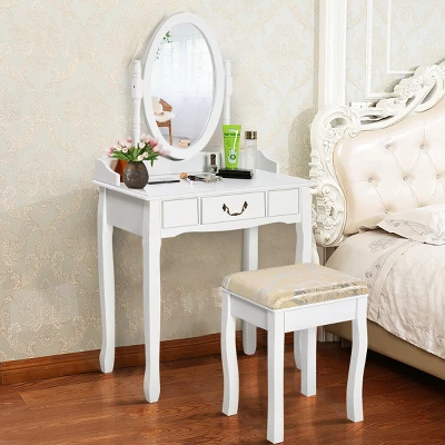 Costway Vanity Table Jewelry Makeup Desk Bench Dresser Stool 4 Costway Vanity Table Jewelry Makeup Desk Bench Dresser Stool - Image 2