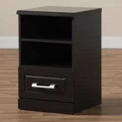 Odelia Modern And Contemporary Finished 1 Drawer Nightstand Dark Brown - Baxton Studio 16 Odelia Modern And Contemporary Finished 1 Drawer Nightstand Dark Brown - Baxton Studio -Baxton Furniture Store GUEST e2a7dbee 6efe 4807 a4cc 3392d7b52490