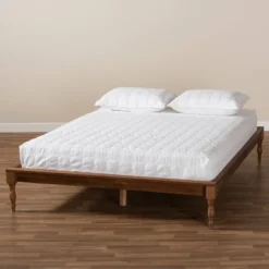 Romy Wood Bed Frame Ash Walnut - Baxton Studio -Baxton Furniture Store GUEST e31e2ae8 92f5 4f4a 87fc 0dd1d1d177b8