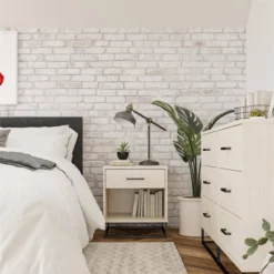 Kelly Nightstand Ivory Oak - Novogratz -Baxton Furniture Store GUEST e3e44b2e 5b2b 4518 a808 6cffefc682fb