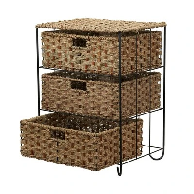 Household Essentials 3 Drawer Chest Rattan 5 Household Essentials 3 Drawer Chest Rattan - Image 3