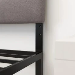 Merrick Lane Headboard With Tufted Upholstery And Powder Coated Metal Frame -Baxton Furniture Store GUEST e5ae83a4 c5bd 4386 8815 9ebaf05bb3b0