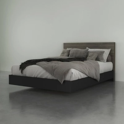 Apollo Bed With Headboard Bark Gray/Black - Nexera 7 Apollo Bed With Headboard Bark Gray/Black - Nexera - Image 5