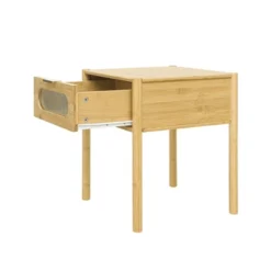 Aash 1-Drawer Environmentally Friendly Pale Yellow Finish Accent Nightstand With Storage-Maison Boucle -Baxton Furniture Store GUEST e928205f fbad 4053 aaf1 fb977ea413e5
