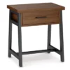 Hawkins Metal/Wood Bedside Nightstand Walnut - WyndenHall -Baxton Furniture Store GUEST e9348e07 ce27 44dc a7c1 1fe704706b69