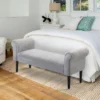 HOMCOM 52" Linen Upholstered Accent Ottoman Bench With Armrests, Light Gray 1 HOMCOM 52" Linen Upholstered Accent Ottoman Bench With Armrests, Light Gray -Baxton Furniture Store GUEST eb104f17 5ea4 421f b15c 69995d94c0c3