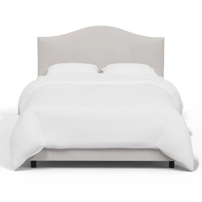 King Janeth Curved Bed Velvet Light Gray - Skyline Furniture 4 King Janeth Curved Bed Velvet Light Gray - Skyline Furniture - Image 2