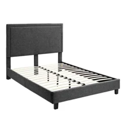 Emery Upholstered Queen Platform Bed Charcoal Black - Picket House Furnishings 13 Emery Upholstered Queen Platform Bed Charcoal Black - Picket House Furnishings -Baxton Furniture Store GUEST ec3ed913 7688 46bc 9a52 f92dd611bd17