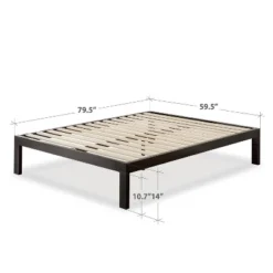 Lorrick Quick Snap® Platform Bed Frame Black - Zinus -Baxton Furniture Store GUEST ecf109c0 602a 41cc b27a ab1487dab8f8