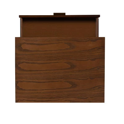 Reid 1 Drawer Nightstand Walnut - Linon 8 Reid 1 Drawer Nightstand Walnut - Linon - Image 6