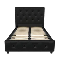 Dalia Tufted Faux Leather Bed - Room & Joy -Baxton Furniture Store GUEST ef3e1bf0 5718 4902 bb3a 0eaf9b1218fb