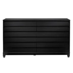 Ilya Solid Wood Modern Panel Front 6 Drawer Dresser - Saracina Home -Baxton Furniture Store GUEST ef41feaf 4e19 4fb5 8811 632636980ad5