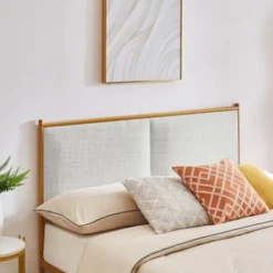 Classic Upholstered Platform Bed With Metal Frame And Solid Wood Ribs, Light Gray-ModernLuxe 11 Classic Upholstered Platform Bed With Metal Frame And Solid Wood Ribs, Light Gray-ModernLuxe -Baxton Furniture Store GUEST efc3a55f 4b2b 486c 9647 7c1988ce0f34