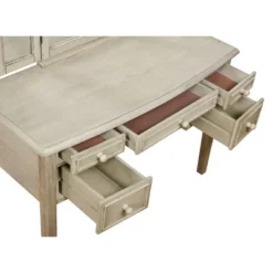 Sophie Vanity And Stool White Wash - Powell Company -Baxton Furniture Store GUEST f07e076e ce48 4607 87cb 7c1a4b216541