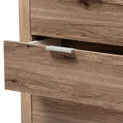 Laverne Modern And Contemporary Oak Finished 4 Drawer Chest Brown - Baxton Studio -Baxton Furniture Store GUEST f112486a b921 4a4c 955a ef3dc21852e6