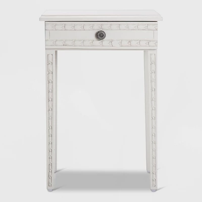 Jules End Table Nightstand With Drawer Light Gray - Adore Decor 7 Jules End Table Nightstand With Drawer Light Gray - Adore Decor - Image 5