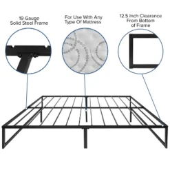 Emma And Oliver Complete Bed Set: Metal Platform Frame; Hybrid Pocket Spring Mattress In A Box And Cool Gel Memory Foam Topper -Baxton Furniture Store GUEST f184dfec f1c3 494f 8288 2fb85dcc7e70 2