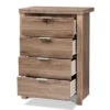 Laverne Modern And Contemporary Oak Finished 4 Drawer Chest Brown - Baxton Studio