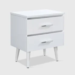 Lennox 2 Drawer Nightstand - Adore Decor -Baxton Furniture Store GUEST f5350a70 dc26 4d31 b4a6 3212b11d558d