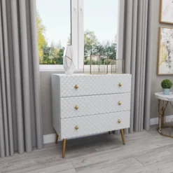 Modern 3 Drawer Wooden Chest White - Olivia & May 22 Modern 3 Drawer Wooden Chest White - Olivia & May -Baxton Furniture Store GUEST f61af6c7 f52b 4f5f 8e61 f5a8cee83d3b