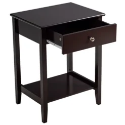 Costway Nightstand End Table Storage Display Bedroom Furniture Drawer Shelf Beside WhiteBrownGrey -Baxton Furniture Store GUEST f6338a0e dab8 458c a072 fc54c7c3c2a8