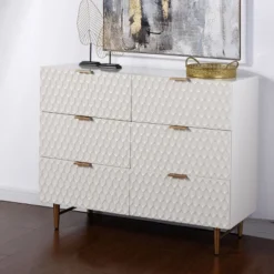 6 Drawer With Handles Accent Dresser Cream/Gold - StyleCraft 13 6 Drawer With Handles Accent Dresser Cream/Gold - StyleCraft -Baxton Furniture Store GUEST f7048c8d 667e 446e 917a c6320052892f
