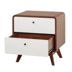Cassie Mid-Century Modern Nightstand Walnut/White - Buylateral -Baxton Furniture Store GUEST f8cba587 a7ec 4bce b82f 10508a836b8b