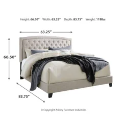 Jerary Queen Upholstered Bed Gray - Signature Design By Ashley -Baxton Furniture Store GUEST f9304d66 1da7 4e43 a643 523ec14d1515