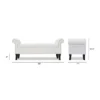 Jennifer Taylor Home Kathy Roll Arm Entryway Accent Bench -Baxton Furniture Store GUEST f99dcfd0 9375 4094 8df8 32890dc9c43f