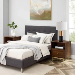 Jones Modern 1 Drawer Nightstand With Cubby - Saracina Home 17 Jones Modern 1 Drawer Nightstand With Cubby - Saracina Home -Baxton Furniture Store GUEST f9fb7a4d ceab 48b0 9c23 24cd6ca3ad61