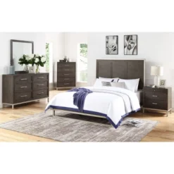 Broomfield 6 Drawer Dresser And Mirror Walnut - Steve Silver Co.