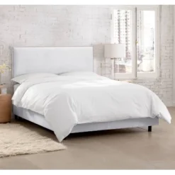 Bella Nail Button Border Bed Velvet With Pewter Nailbuttons - Skyline Furniture -Baxton Furniture Store GUEST fc189ec2 52f8 4bc6 83b9 65f3e406434d