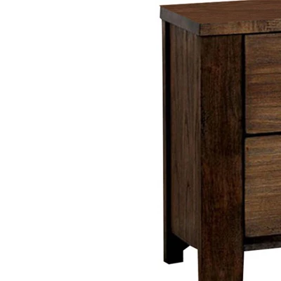 Transitional Nightstand Oak - Benzara 5 Transitional Nightstand Oak - Benzara - Image 3