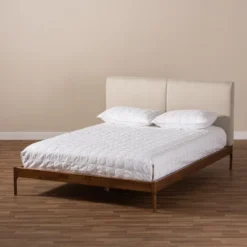 Aveneil Walnut Finished Platform Bed - Baxton Studio 15 Aveneil Walnut Finished Platform Bed - Baxton Studio -Baxton Furniture Store GUEST fcf55a68 1fcd 4d39 9a6f 5e3128435d44