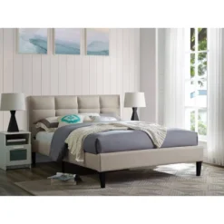 Zelda Upholstered Platform Bed - Lifestyle Solutions