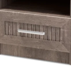 Gallia Modern And Contemporary Oak Finished 1 Drawer Nightstand Brown - Baxton Studio -Baxton Furniture Store GUEST fe5c0f8e e6f1 4533 96de 396657f32968